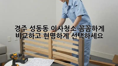 경주 성동동 이사청소, 꼼꼼하게 비교하고 현명하게 선택하세요!