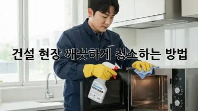 건설 현장, 깨끗하게 청소하는 방법!